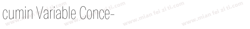 cumin Variable Conce字体转换
